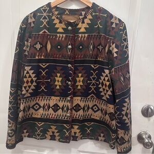 Saddle Ridge Southwestern Tapestry Jacket L